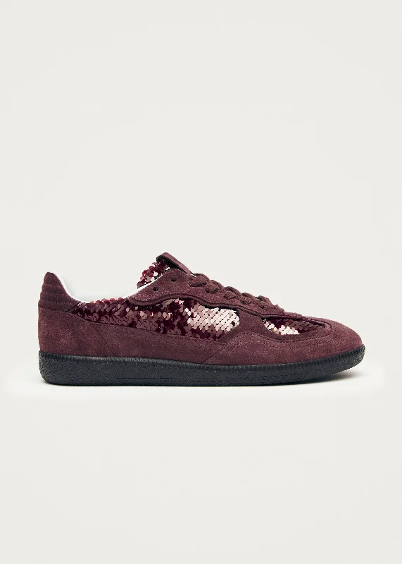 Tb.490 Glint Burgundy Leather Sneakers---Comfortable Leather Pumps for Office and Everyday Wear