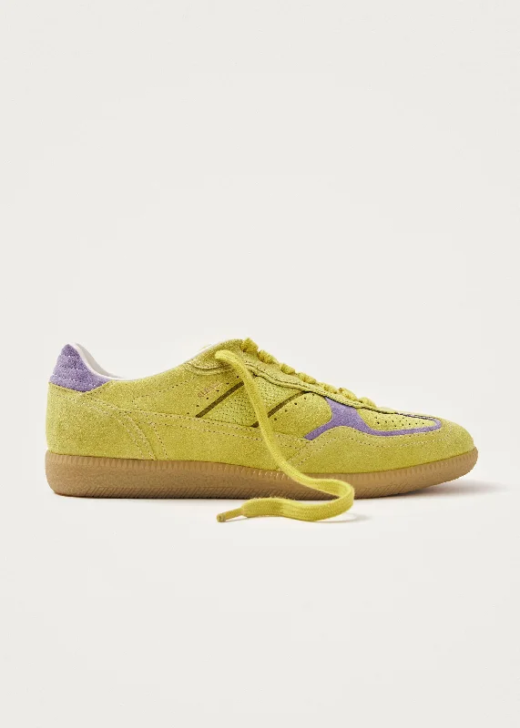 Tb.490 Rife Acid Green Leather Sneakers---Comfortable Leather Pumps for Office and Everyday Wear