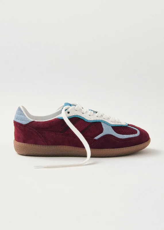 Tb.490 Rife Burgundy Leather Sneakers---Comfortable Leather Pumps for Office and Everyday Wear