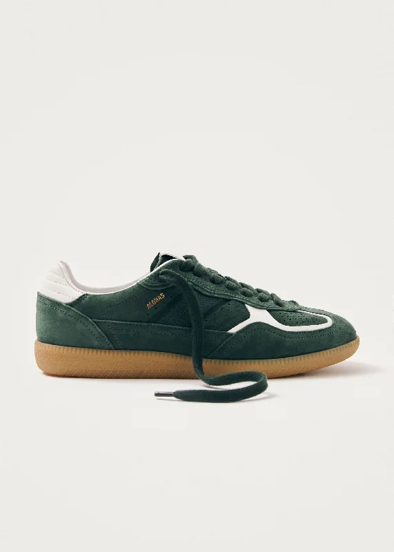 Tb.490 Rife Forest Green Leather Sneakers---Comfortable Leather Pumps for Office and Everyday Wear