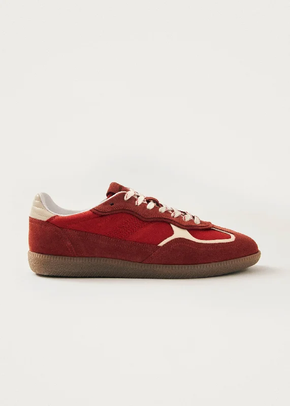 Tb.490 Rife Sheen Red Leather Sneakers---Comfortable Leather Pumps for Office and Everyday Wear