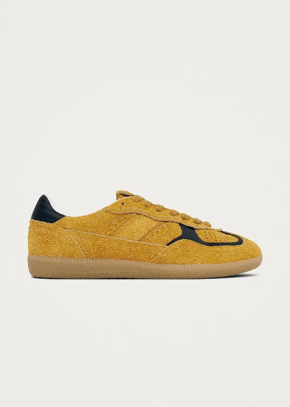 Affordable Suede Ankle Pumps for All-Day Wear--Tb.490 Rife Suede Fuzzy Yellow Leather Sneakers