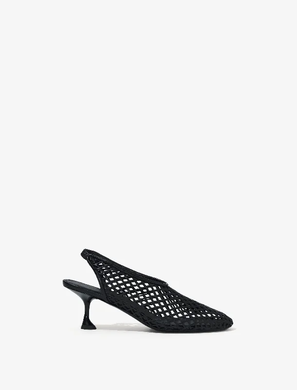 Versatile Heeled Sandals for Any Occasion---Tee Perforated Slingback Pumps