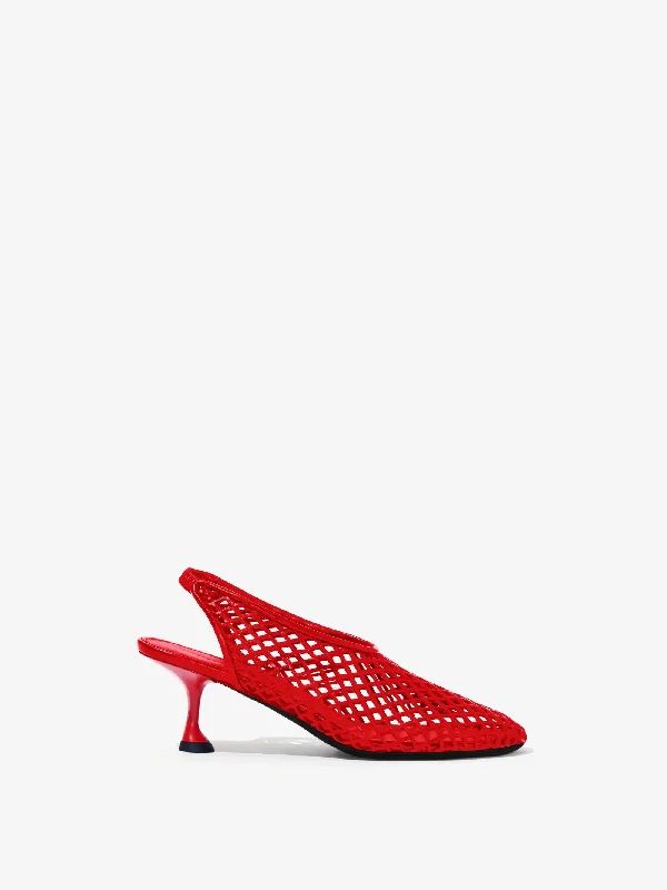 Versatile Heeled Sandals for Any Occasion---Tee Perforated Slingback Pumps