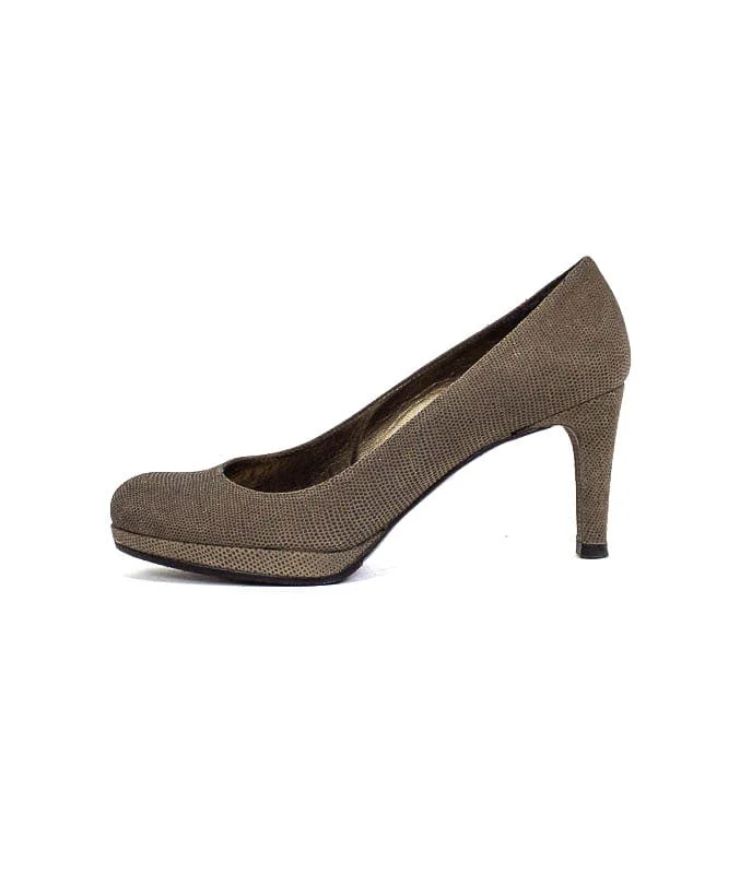 Stiletto Heel Pumps with Perfect Fit--Textured Round-Toe Heels-Fashionable & Classic