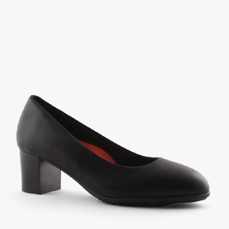 Trendy Chunky Heel Pumps for Casual Wear--THE BLOCK HEEL BLACK