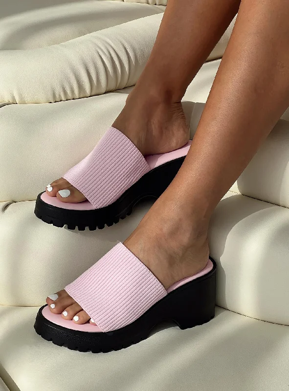 Therapy Romy Heels Pale Pink---Fashionable Kitten Heels for Date Night