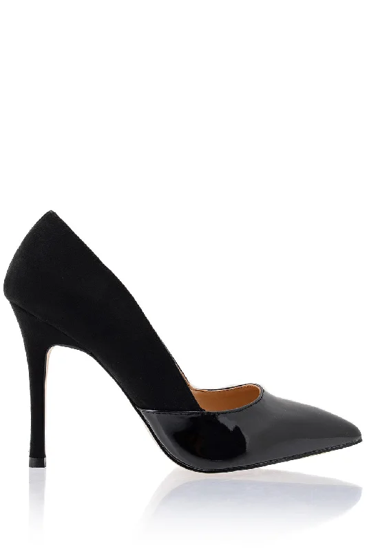 Affordable Suede Ankle Pumps for All-Day Wear--AUBREY Black Suede Pumps