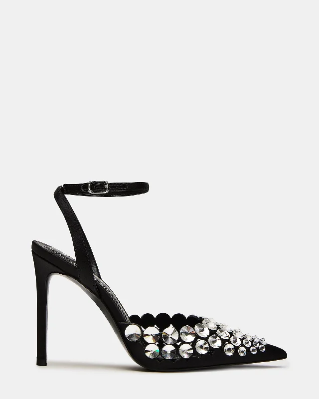 Versatile Heeled Sandals for Any Occasion---TINSEL BLACK