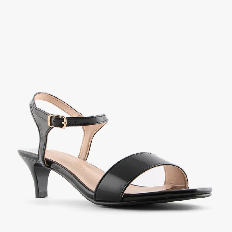 Versatile Heeled Sandals for Any Occasion---TOFFEE BLACK