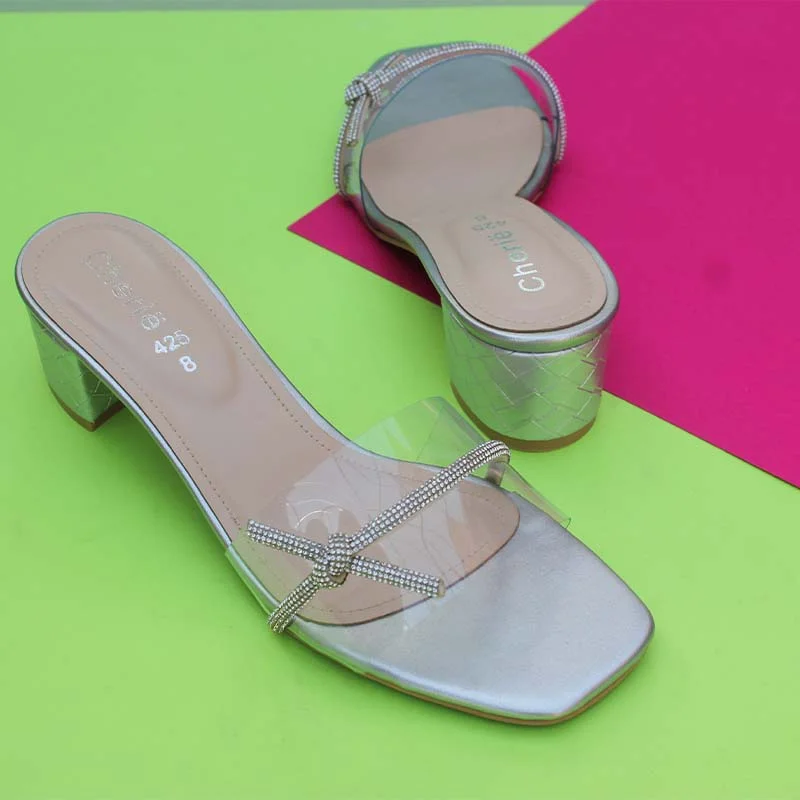 Versatile Heeled Sandals for Any Occasion---Transparent Blocked Heel