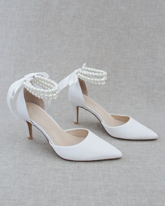 Trinity Pearl Wrap Bridal Shoes