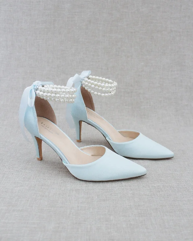 Trinity Pearl Wrap Bridal Shoes