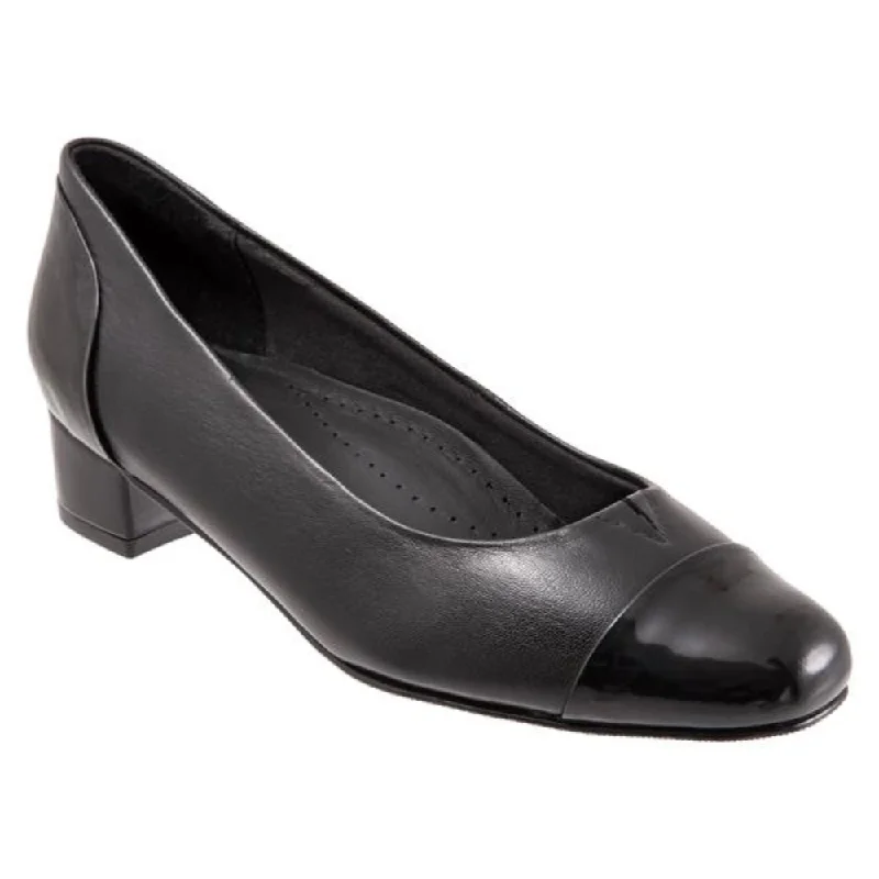 Sleek and Shiny Patent Pump Heels for a Polished Look--Trotters Daisy Black/Patent Leather Pump (Women's)