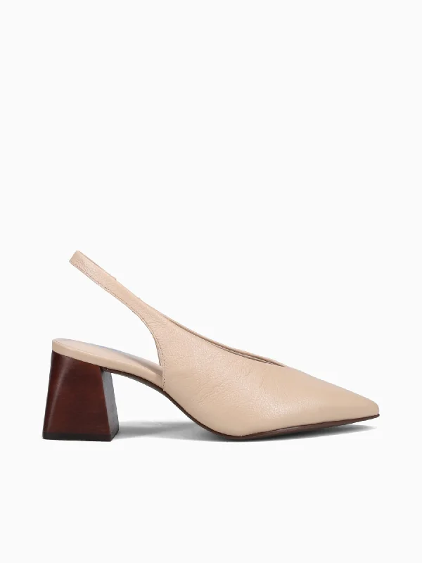 Stiletto Heel Pumps with Perfect Fit--Colette Fresh Nude Couro Floater-Fashionable & Classic