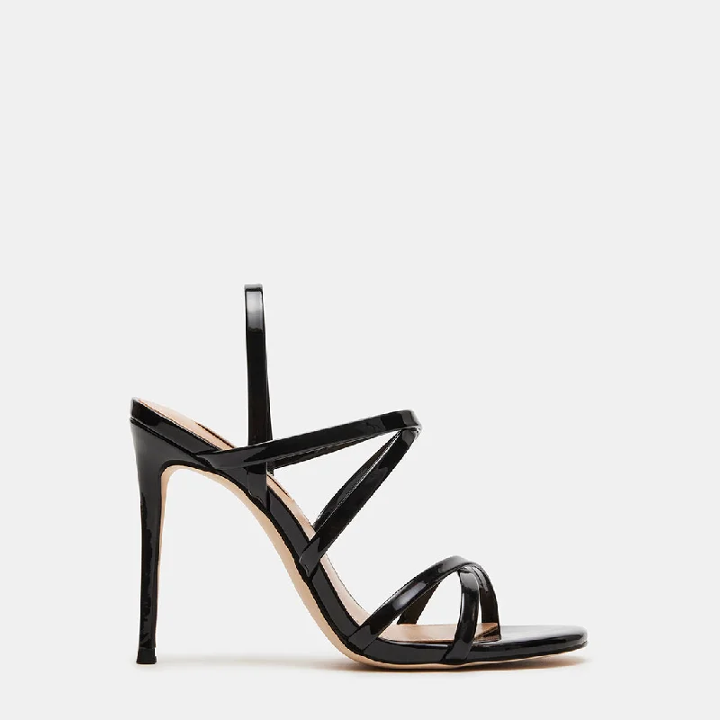 Versatile Heeled Sandals for Any Occasion---TYLAH BLACK PATENT