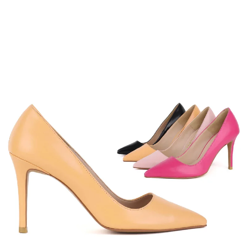 Versatile Heeled Sandals for Any Occasion---*UK size 1 - RICASS - orange, 9cm heels