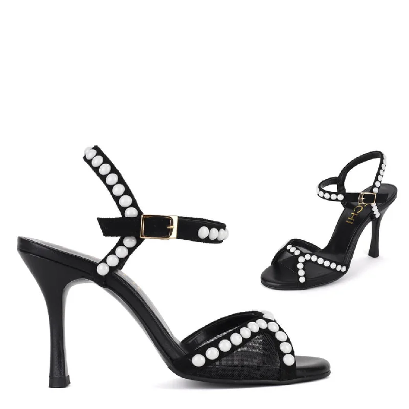 Versatile Heeled Sandals for Any Occasion---*UK size 1 - TOKTOK - black, 9cm heels