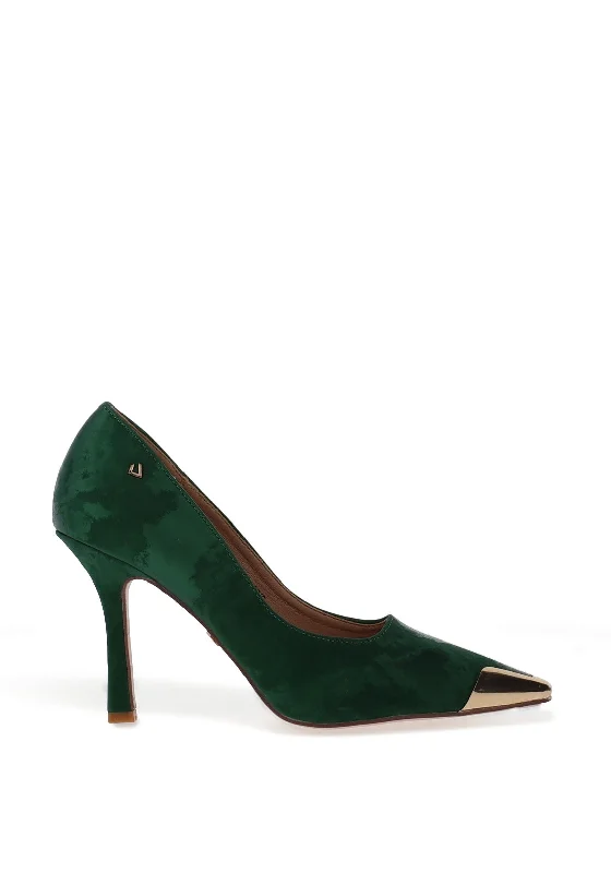 Stiletto Heel Pumps with Perfect Fit--Una Healy Daytime Pointed Toe Heels, Emerald Marble-Fashionable & Classic