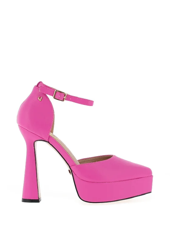 Stylish Platform Heels for Extra Height--Una Healy Heart Like Mine Platform Heeled Shoe, Shock Pink