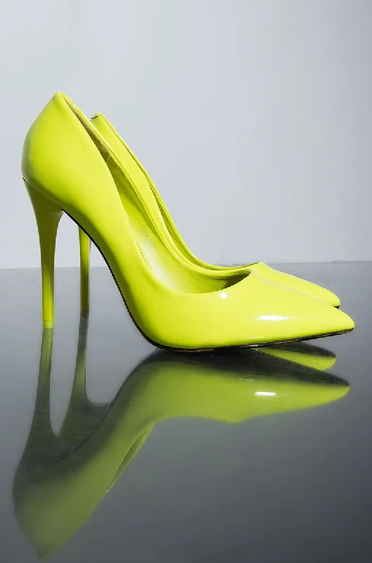 Versatile Heeled Sandals for Any Occasion---URSA-NEW NEON YELLOW