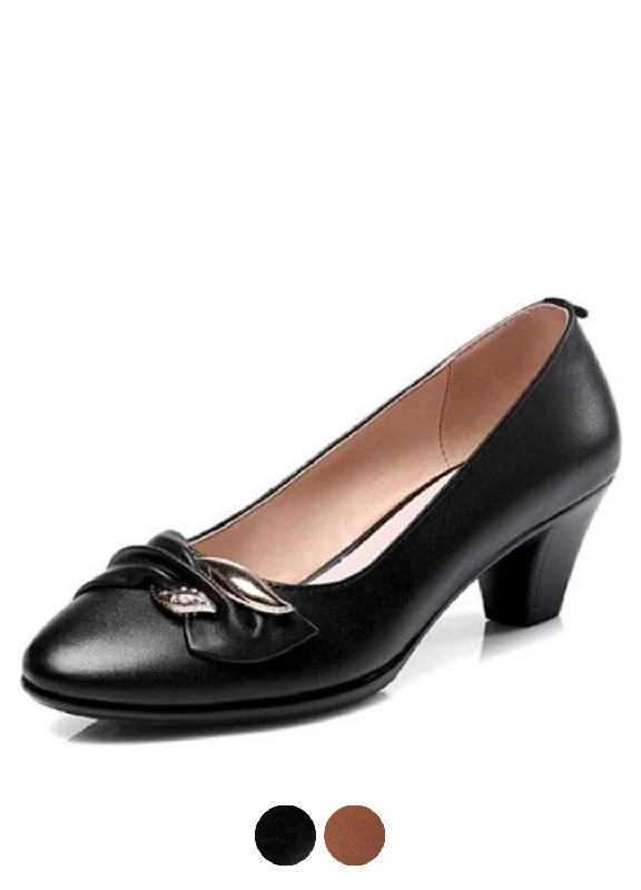 USS Shoes Caroline Women's Leather Pump---Comfortable Leather Pumps for Office and Everyday Wear