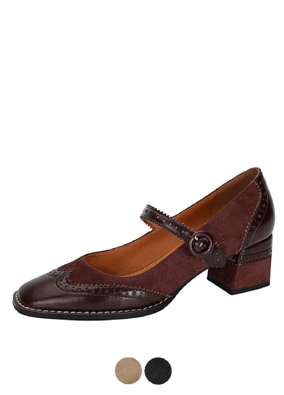 USS Shoes Jenny Women Leather Pumps---Comfortable Leather Pumps for Office and Everyday Wear