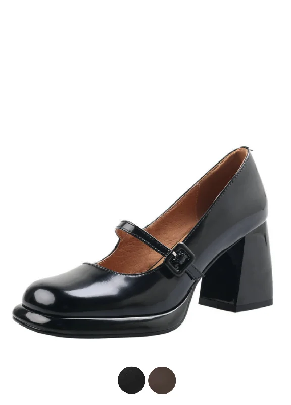 Stiletto Heel Pumps with Perfect Fit--USS Shoes Lina Women's Thick High Heel Court Pumps-Fashionable & Classic