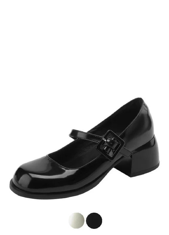 Stiletto Heel Pumps with Perfect Fit--USS Shoes Milagros Women's Square Mid Heel Pumps-Fashionable & Classic