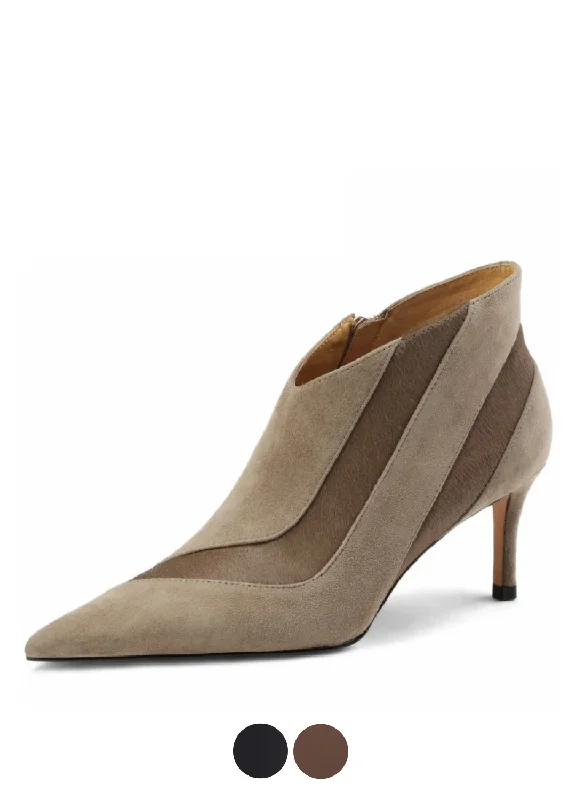 Affordable Suede Ankle Pumps for All-Day Wear--USS Shoes Paula Women's Suede High Heels Pumps