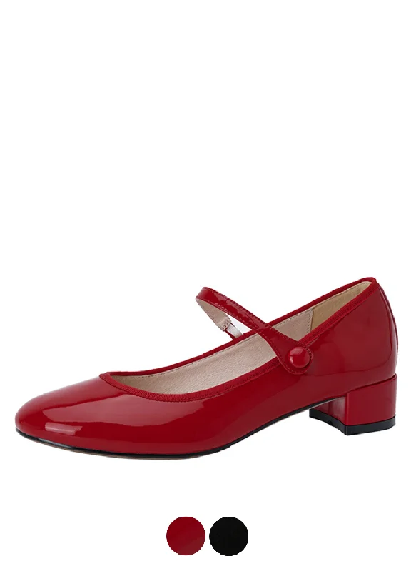 Sleek and Shiny Patent Pump Heels for a Polished Look--USS Shoes Raimel Women's Patent Leather Low Heel Pumps