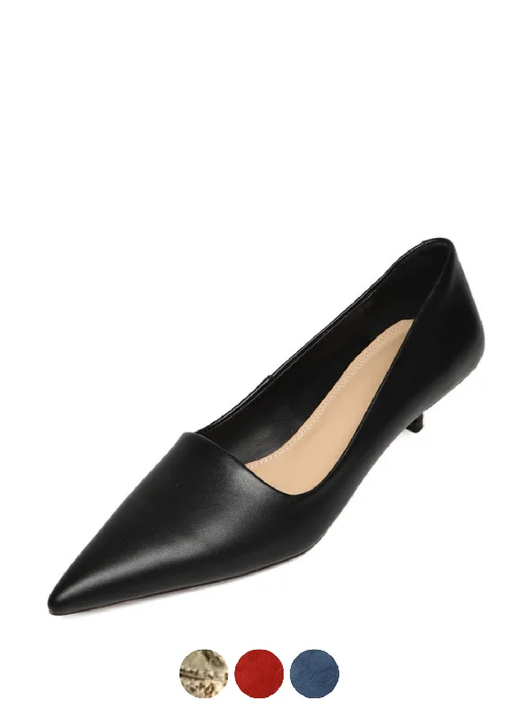 Stiletto Heel Pumps with Perfect Fit--USS Shoes Rita Women's Classic Pointed Toe Pumps-Fashionable & Classic