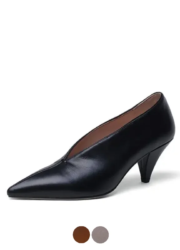 USS Shoes Velandria Women's Genuine Leather Heel Pump Shoes---Comfortable Leather Pumps for Office and Everyday Wear