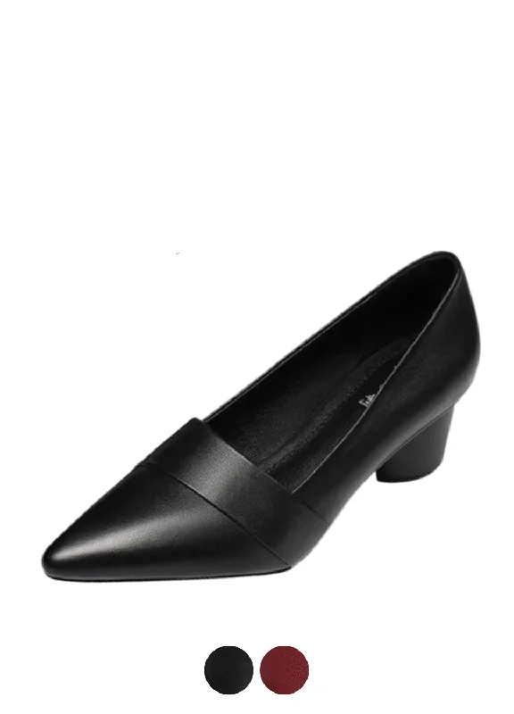 Stiletto Heel Pumps with Perfect Fit--USS Shoes Violet Women's Square Heel Pumps-Fashionable & Classic