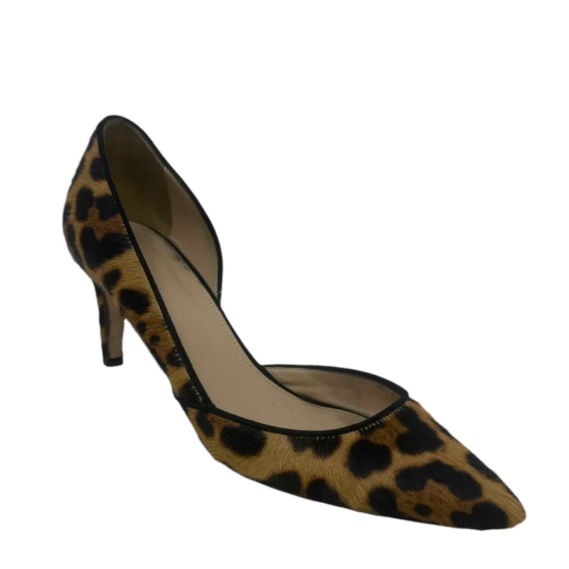 Valentina D’Orsay Pumps By J Crew CollectionIn Leopard Calf Hair Print, Size: 6---Fashionable Kitten Heels for Date Night