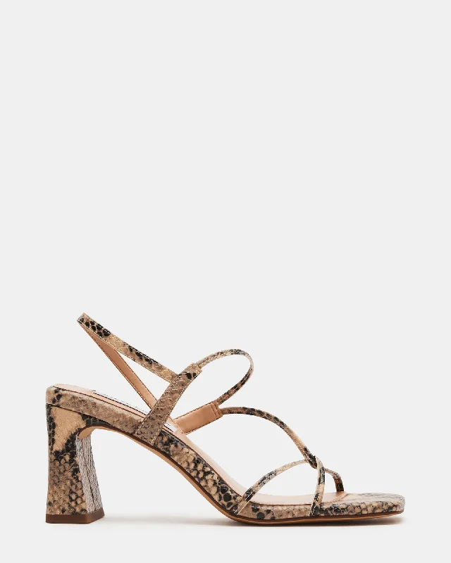 Versatile Heeled Sandals for Any Occasion---VALORA BEIGE SNAKE