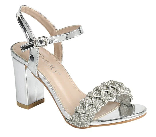 Vanessa-10 | Silver---Fashionable Kitten Heels for Date Night