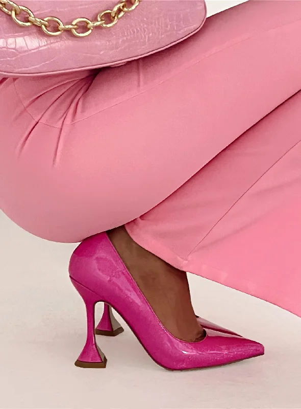 Sleek and Shiny Patent Pump Heels for a Polished Look--Vella Patent Heels Pink