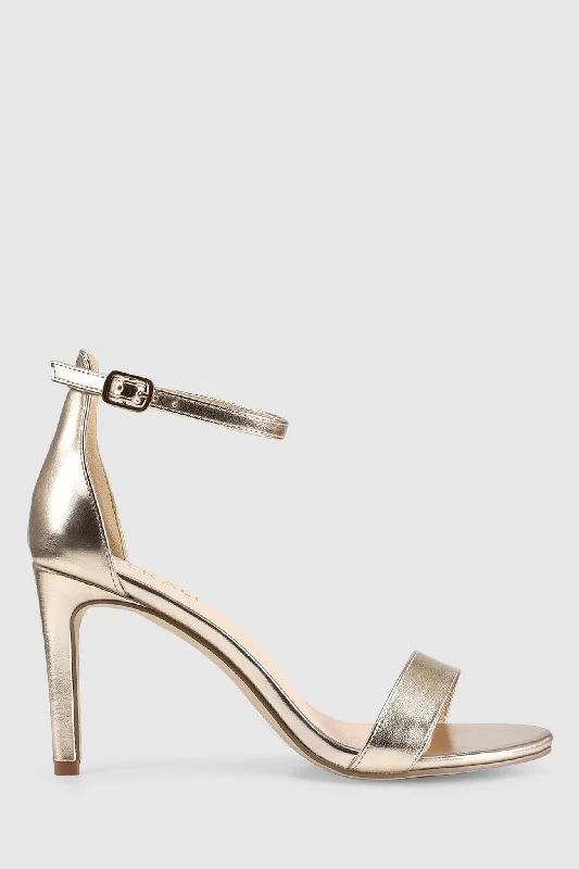 VERALi Mattie Strappy Heels Champagne Smooth---Affordable Strappy Platform Heels with Premium Quality