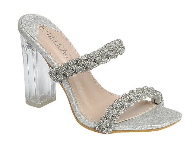 Veronica-09 | Silver---Fashionable Kitten Heels for Date Night