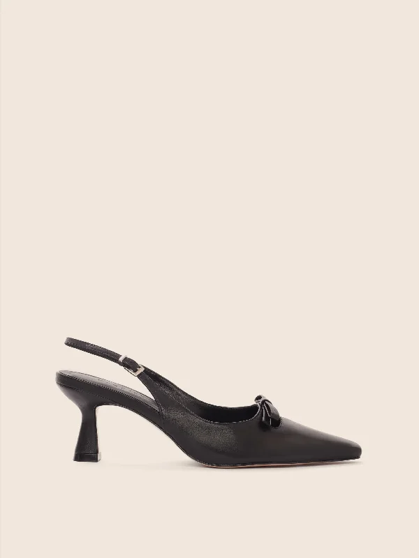 Viana Black Pump---Fashionable Kitten Heels for Date Night