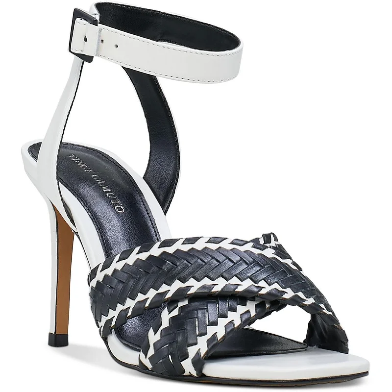 Stylish Ankle Strap Heels for Women--Vince Camuto Womens Ambrinna Leather Open Toe Ankle Strap