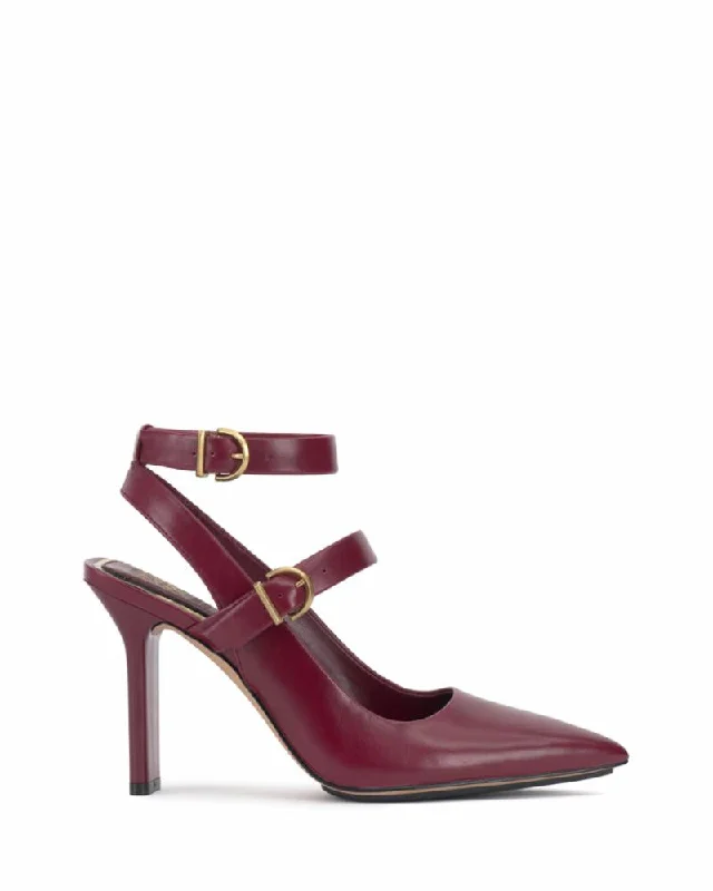 Vince Camuto Women's Baillee Burgundy M---Fashionable Kitten Heels for Date Night