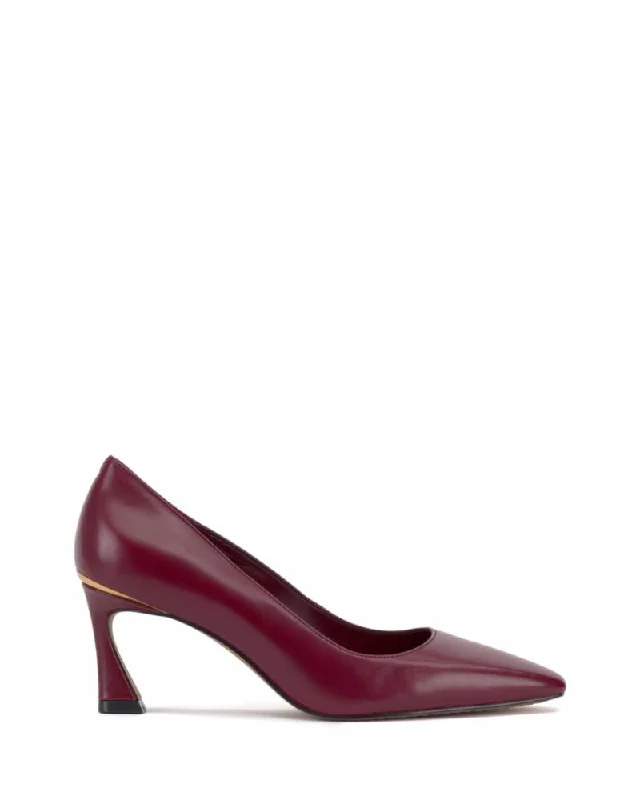 Vince Camuto Women's Sabrily Burgundy M---Fashionable Kitten Heels for Date Night