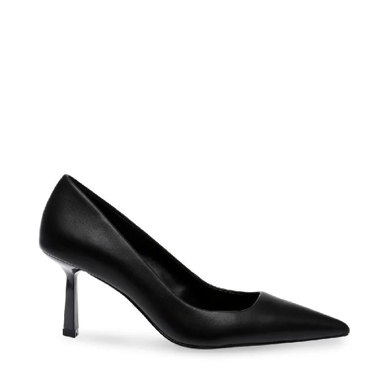 Vivion Pump BLACK LEATHER---Comfortable Leather Pumps for Office and Everyday Wear