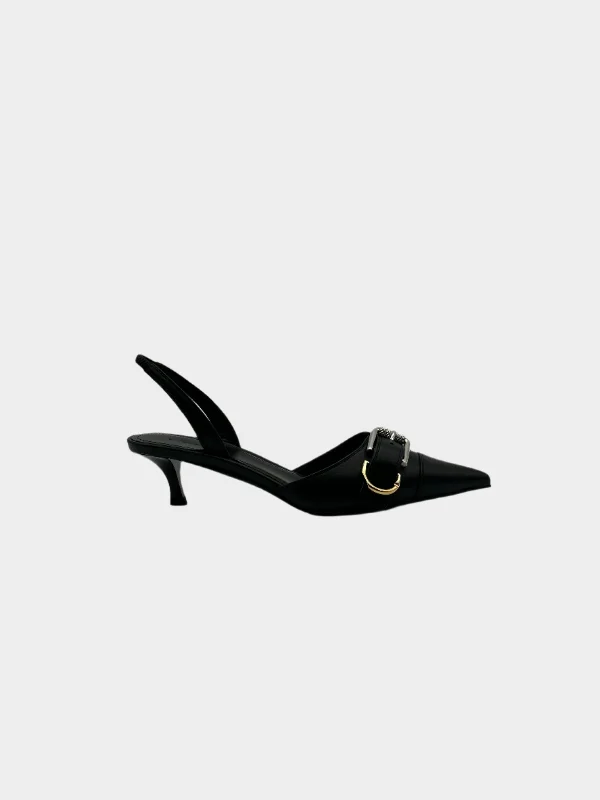 Voyou Slingback Heels---Fashionable Kitten Heels for Date Night