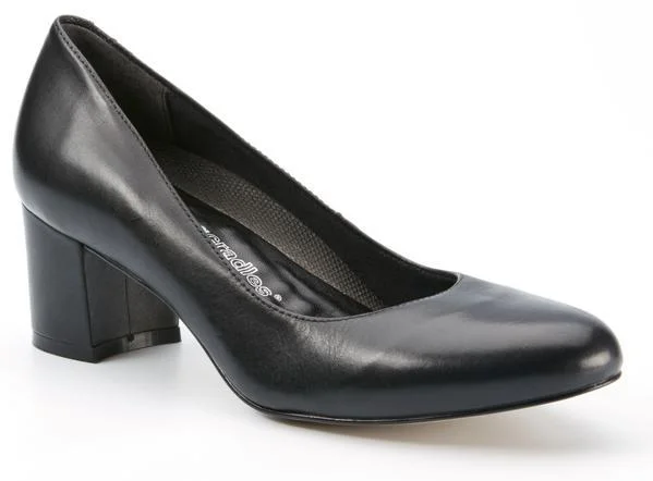 Walking Cradle Jessica Black Cashmere Leather---Comfortable Leather Pumps for Office and Everyday Wear