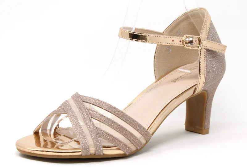 Versatile Heeled Sandals for Any Occasion---Ribbon Glitz Heel