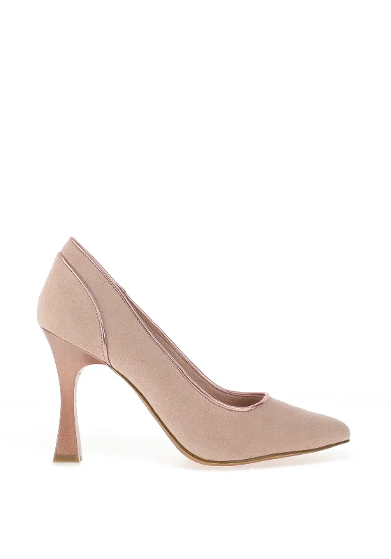 Versatile Heeled Sandals for Any Occasion---Marco Tozzi Tapered Heel Court Shoes, Powder