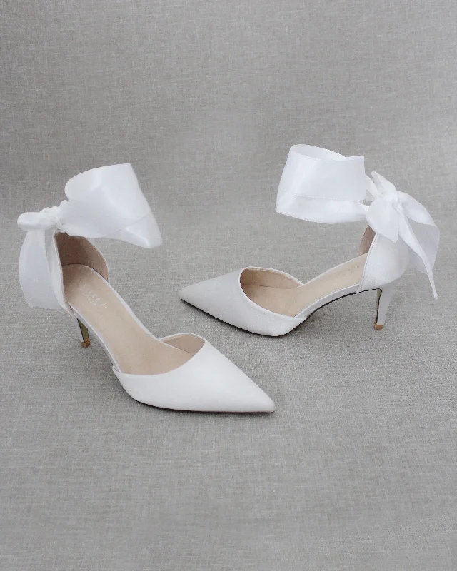 Versatile Heeled Sandals for Any Occasion---Wedding Heels With Ankle Ribbon